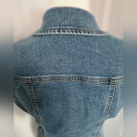 Eco Peace Love Button Denim Mini Dress - Picture 11 of 13